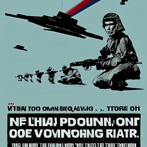 Prompt: vietnam war poster in star wars style