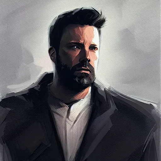 Image similar to “ portrait of ben affleck by greg rutkowski, young, attractive, highly detailed portrait, scifi, digital painting, artstation, concept art, smooth, sharp foccus ilustration, artstation hq ”