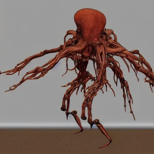Prompt: a creature that is a mass of legs inspired by scp