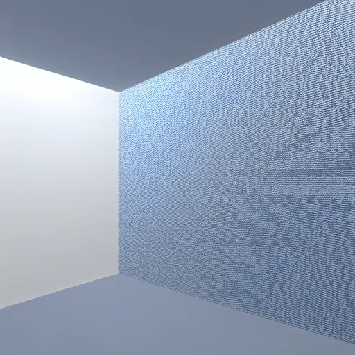Image similar to 3 d render of a white cube in a blue room