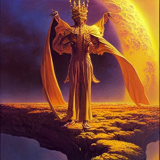 Prompt: The Sun King, by James C. Christensen and Michael Whelan and Bruce Pennington