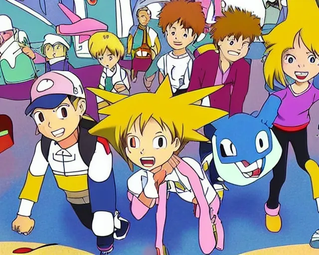 Prompt: Still from Digimon: The Animated Series (1968), Hanna-Barbara Animation Studios, Blu-Ray transfer