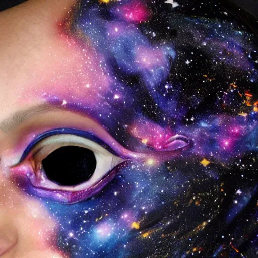 Image similar to Liminal space in outer space!!!!!, (((special effects makeup)))