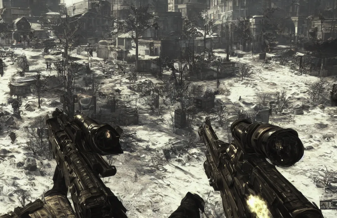 Prompt: Joe Biden in Call of Duty Zombies Tranzit Map, Gameplay screenshot,