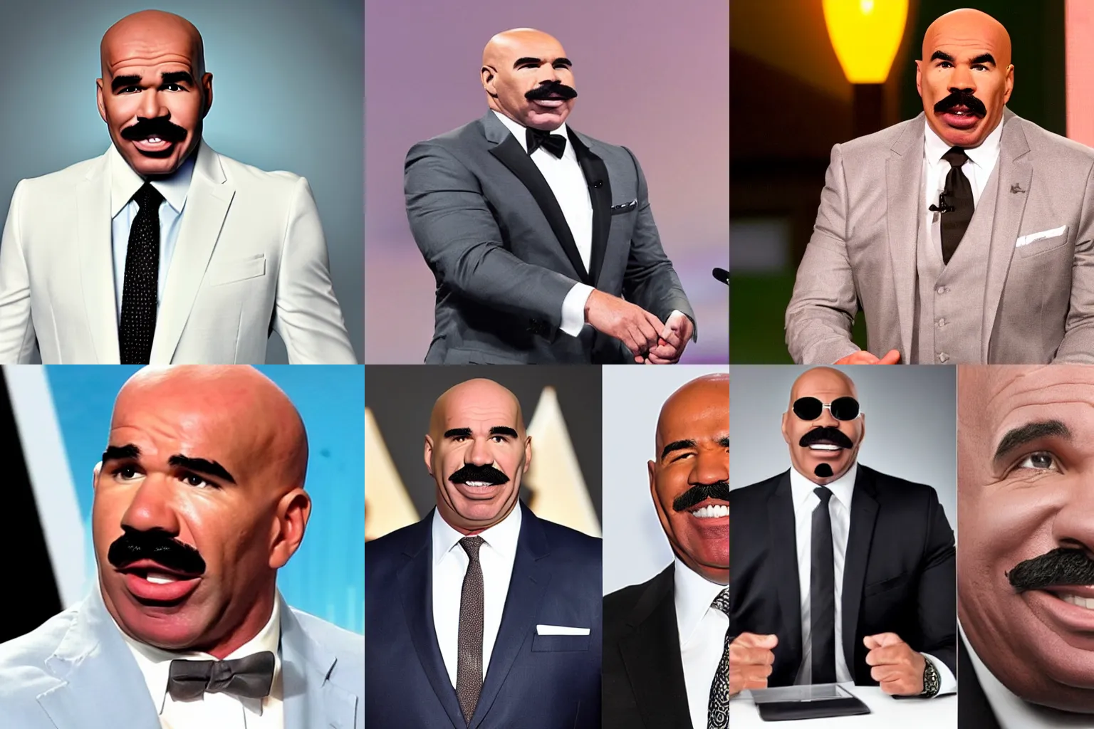 Prompt: a white man that looks an awful lot like Steve Harvey