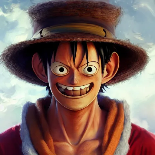 prompthunt: 17th century pirate portrait of Monkey D. Luffy from One Piece,  anime, octane render, artstationhq, artstationhd, cinematic, 4K, 8K,  trending on artstation, highly detailed, highly realistic, digital art