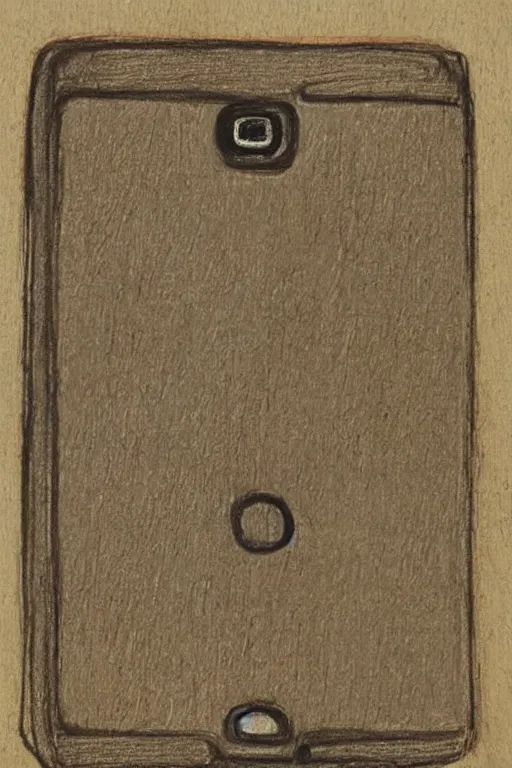 Prompt: “Drawing of iPhone, 13th century.”