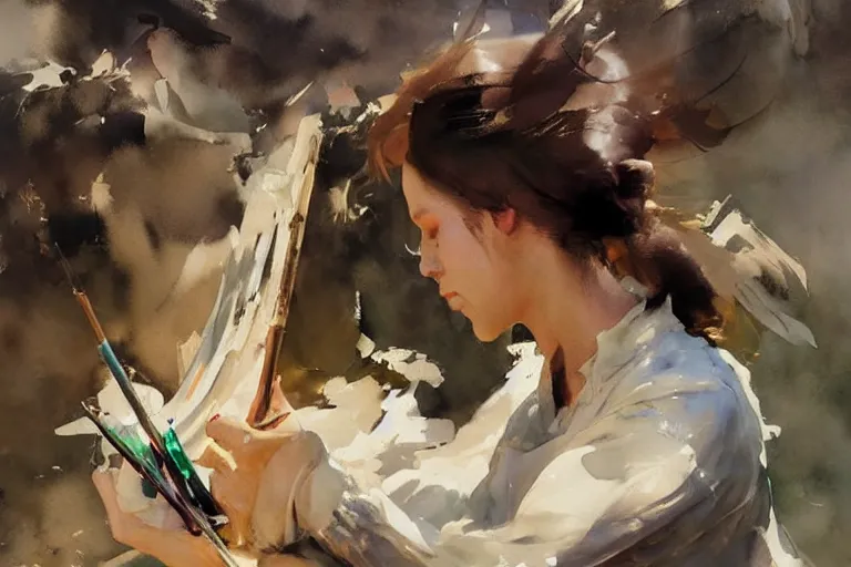 Image similar to paint brush strokes, abstract watercolor painting of hazel nuts, art by hans dahl, by jesper ejsing, art by anders zorn, wonderful masterpiece by greg rutkowski, cinematic light, american romanticism by greg manchess, creation by tyler edlin