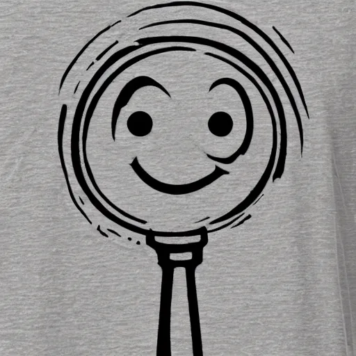 Image similar to a spoon with eyes and a smile and a tshirt