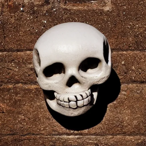 Image similar to a cannonball that looks like a skull