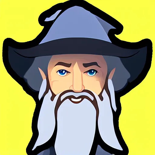 Prompt: gandalf discord emoji, transparent background