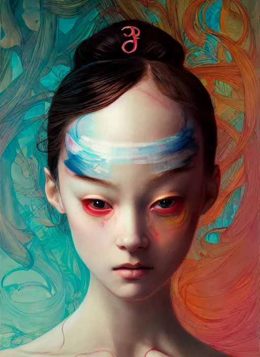 Image similar to prompt : figurative unique features ballerina portrait soft light painted by james jean and katsuhiro otomo and erik jones, inspired by akira anime, smooth face feature, intricate oil painting, high detail illustration, sharp high detail, manga and anime 1 9 9 9