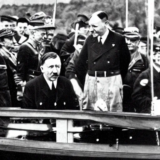 Image similar to hitler admiring bored ape yacht club NFT art