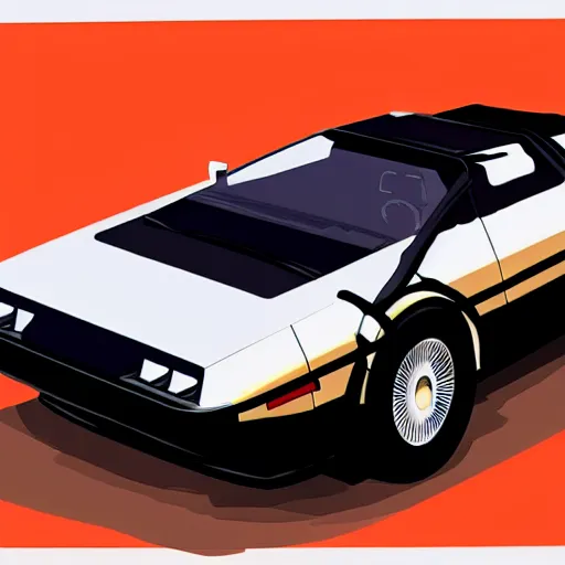 Prompt: 2 0 3 0 delorean concept art