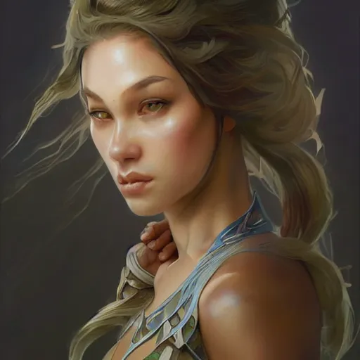 Prompt: beautiful, strong, mixed race, female face, fantasy, highly detailed, digital painting, artstation, concept art, smooth, sharp focus, illustration, art by artgerm and greg rutkowski and alphonse mucha