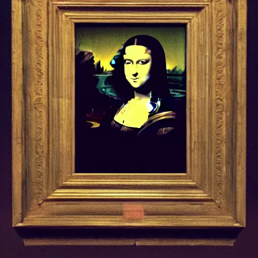 Prompt: ghost in the shell in the mona lisa style