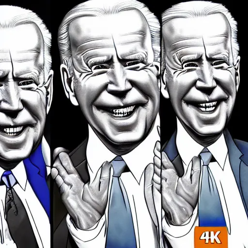 Image similar to Joe Biden in the style of junji ito, 4k resolution, 8k resolution, HD Quality, highly detailed, very detailed, detailed, studio quality lighting, digital art, trending on Artstation, in the style of junji ito