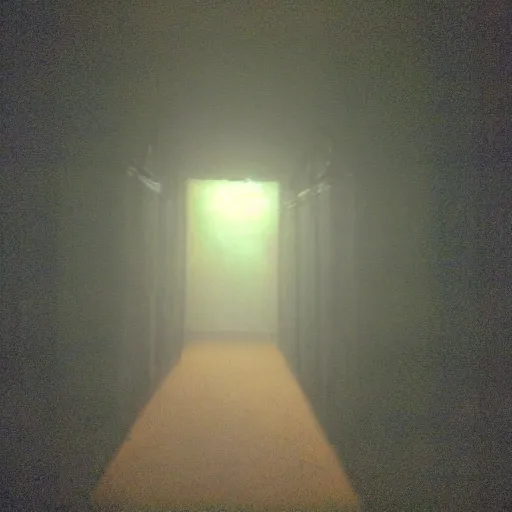 Image similar to insane nightmare, no light, everything is blurred, creepy shadows, someone is hiding in the corne , very poor quality of photography, 2 mpx quality, grainy picture