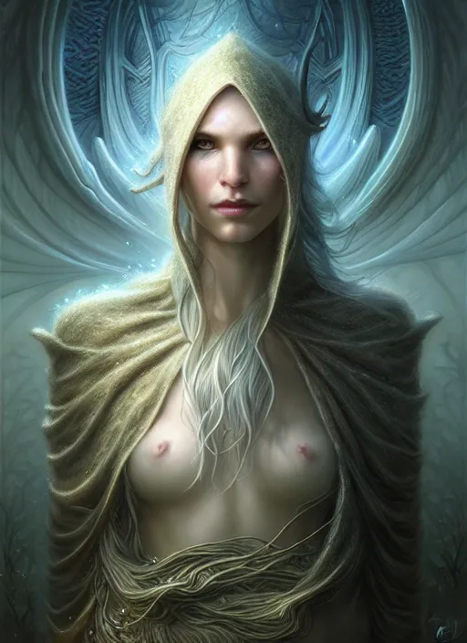 Prompt: portrait shot of a snow elf in a scenic dystopian environment, intricate, elegant, highly detailed, centered, digital painting, artstation, concept art, smooth, sharp focus, illustration, artgerm, tomasz alen kopera, peter mohrbacher, donato giancola, joseph christian leyendecker, wlop, boris vallejo