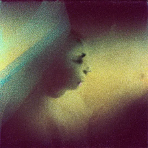 Prompt: pinhole photo : dream, smoke, double exposure, chromatic aberration, kodachrome