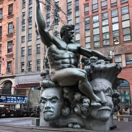 Prompt: Hercules in new york, in russia