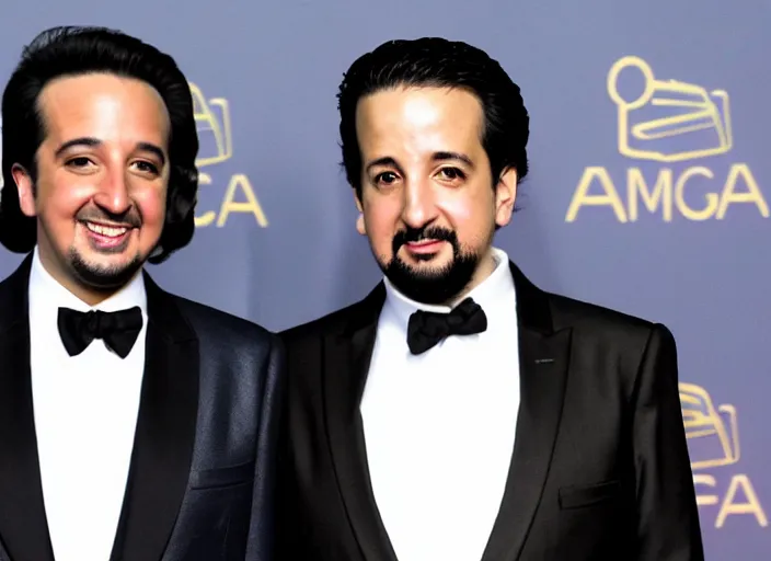 Prompt: daft punk lin manuel miranda