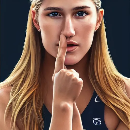 Image similar to eugenie bouchard in the style of stefan kostic, realistic, full body, sharp focus, 8 k high definition, insanely detailed, intricate, elegant, art by stanley lau and artgerm