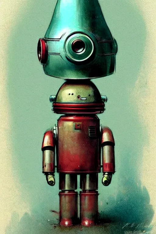 Image similar to ( ( ( ( ( 1 9 5 0 s retro future android robot knome. muted colors. childrens layout, ) ) ) ) ) by jean - baptiste monge,!!!!!!!!!!!!!!!!!!!!!!!!!