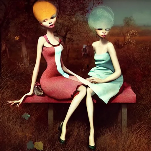 Prompt: girls by ray caesar