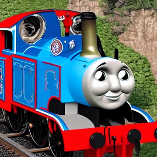 Prompt: thomas the tank engine is the thermonuclear warhead