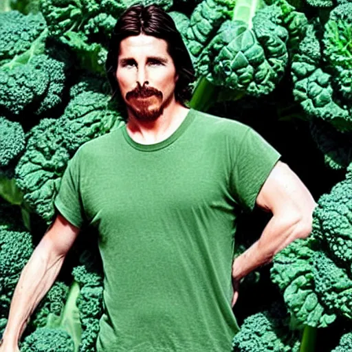 Image similar to christian bale as a kale