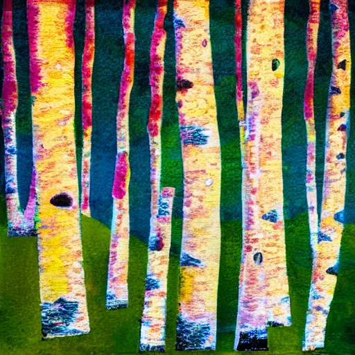 Image similar to abstract art representing aspen poplar