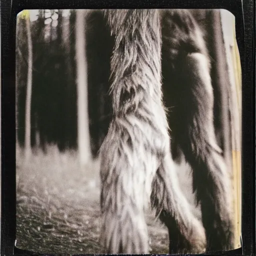 Image similar to Polaroid photo of Bigfoot