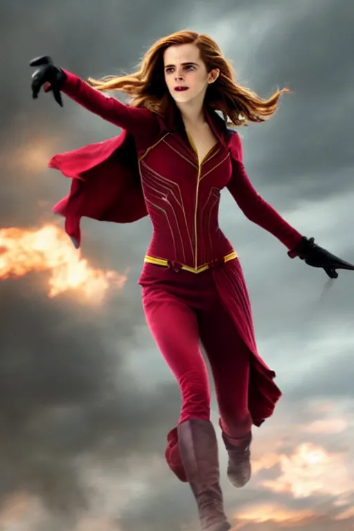 Image similar to Still of Emma Watson as Scarlett Witch