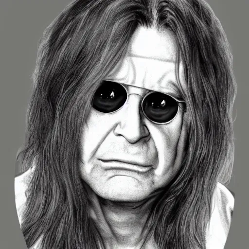 Image similar to a digital painting of ozzy osbourne as a humanoid duck