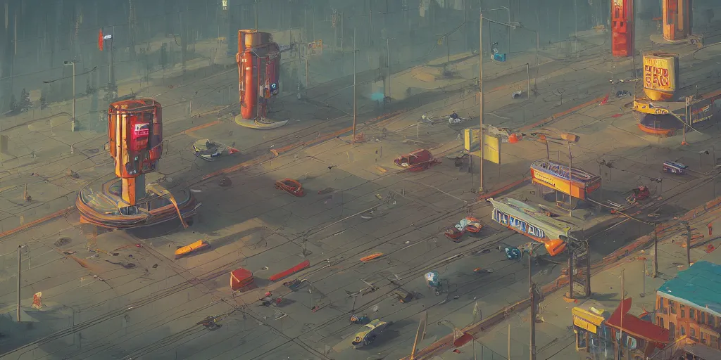 Image similar to simon stalenhag, high detail, digital art, realistic, trending on artstation