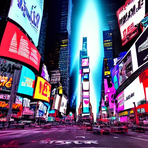 Image similar to cyberpunk times square
