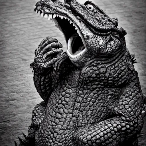Image similar to anthropomorphic crocodile photo
