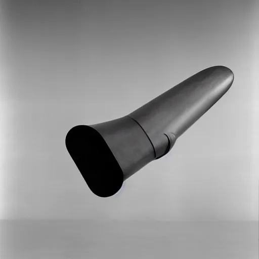 Image similar to a vacuum designed by isamu noguchi, studio photograph, white background