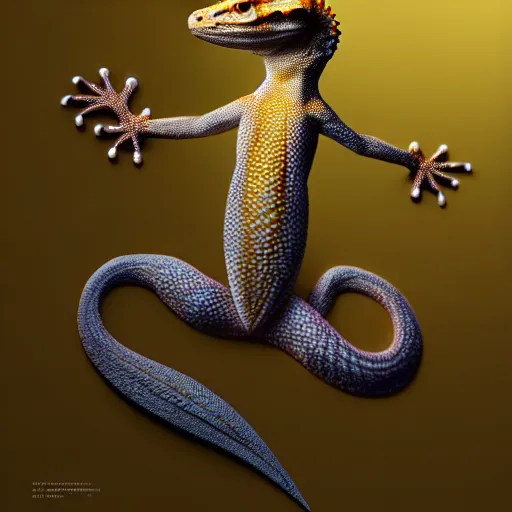 Image similar to fullbody!! personification of a gecko as a business woman, stunning, gecko face, hyperrealistic, trending on artstation, smooth and sharp, intricate, fine details, highly detailed, elegant, dynamic pose, radiant light, detailed and intricate environment, professional character concept art by tatyana kupriyanova and greg rutkowski and raymond swanland