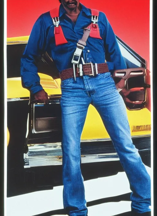 Image similar to an 8 0's john alvin action movie poster starring eddie murphy face as a plumber to rich people. bathroom. overalls. tool belt. the movie is called beverly hills crap