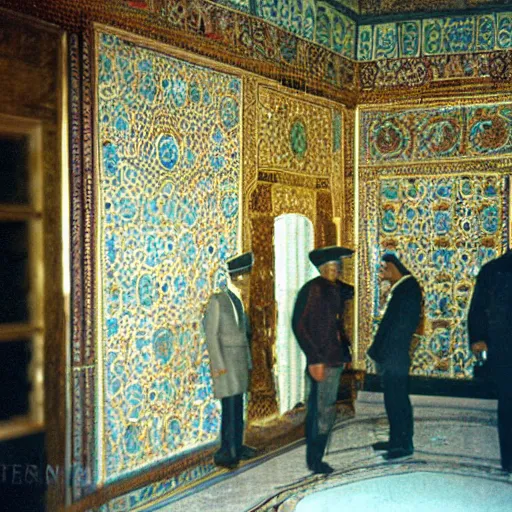 Image similar to photograph inside topkapi palace, jewel thieves, 1963, Kodachrome film