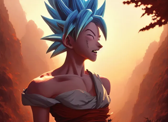 Image similar to highly detailed portrait of gash bell, in dragon ball, stephen bliss, unreal engine, fantasy art by greg rutkowski, loish, rhads, ferdinand knab, makoto shinkai and lois van baarle, ilya kuvshinov, rossdraws, tom bagshaw, global illumination, radiant light, detailed and intricate environment