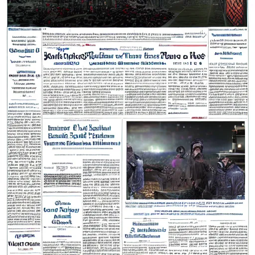 Image similar to front page of the new york times, november 2 0 th, 2 1 2 4