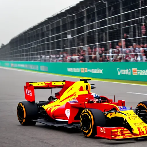 Image similar to charles leclerc winning the monza grand prix. dslr, raw file, 4 k