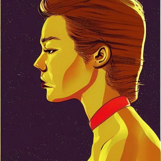 Image similar to “ gigi hadid retro minimalist portrait by jean giraud, moebius starwatcher comic, 8 k ”