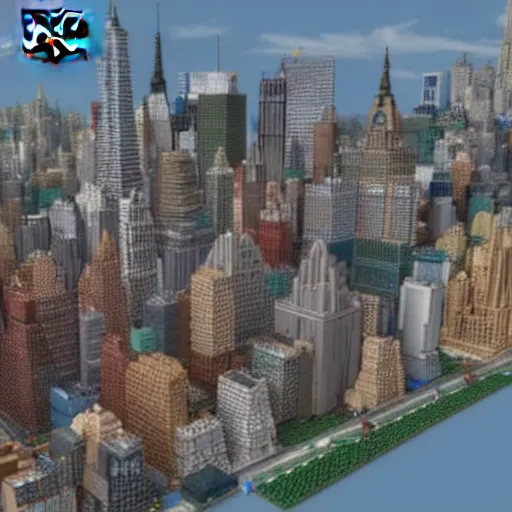 Image similar to lego model of manhattan, unreal engine 5,