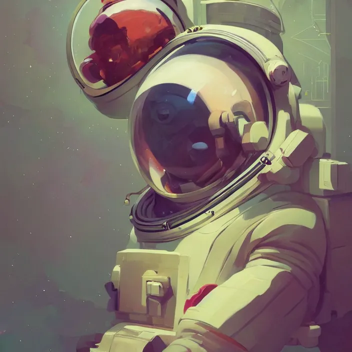 Prompt: a beautiful painting of an astronaut by sergey kolesov and sachin teng and pascal blanche. in style of digital art. colorful comic, symmetry, hyper detailed. octane render. trending on artstation