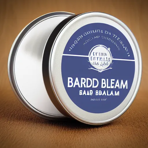 Image similar to 3 d render of vintage looking beard balm tin