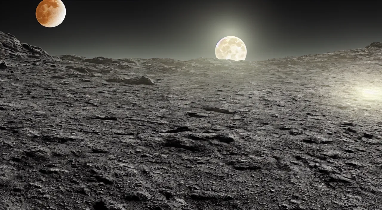 Image similar to epic lunar landscape, high definition, high detail, 8k, photorealistic,